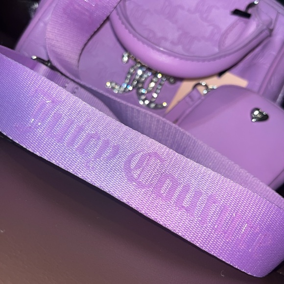 Juicy Couture All About That Bling Satchel Violet Tulle - Picture 3 of 3